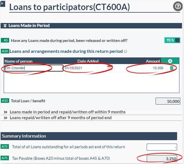 Adding a directors loan to your Corporation Tax return