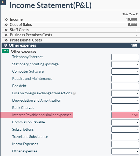 Easy Digital Tax and accounting information - Interest on loans