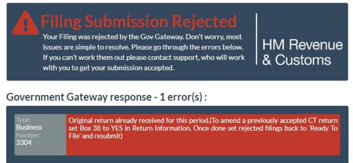 Easy Digital Tax and accounting information -  Amended CT600 Return
