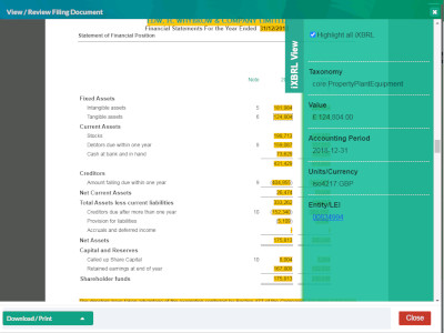 Company IXBRL CT600 Accounts Templates